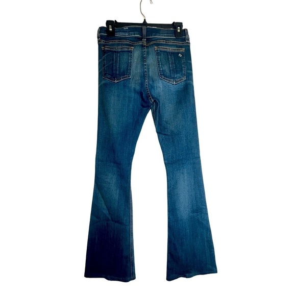 RAG & BONE Beckett 10 Inch Bell Flare Distressed Jeans Blue Women’s Sz 27 Boho - Picture 2 of 14